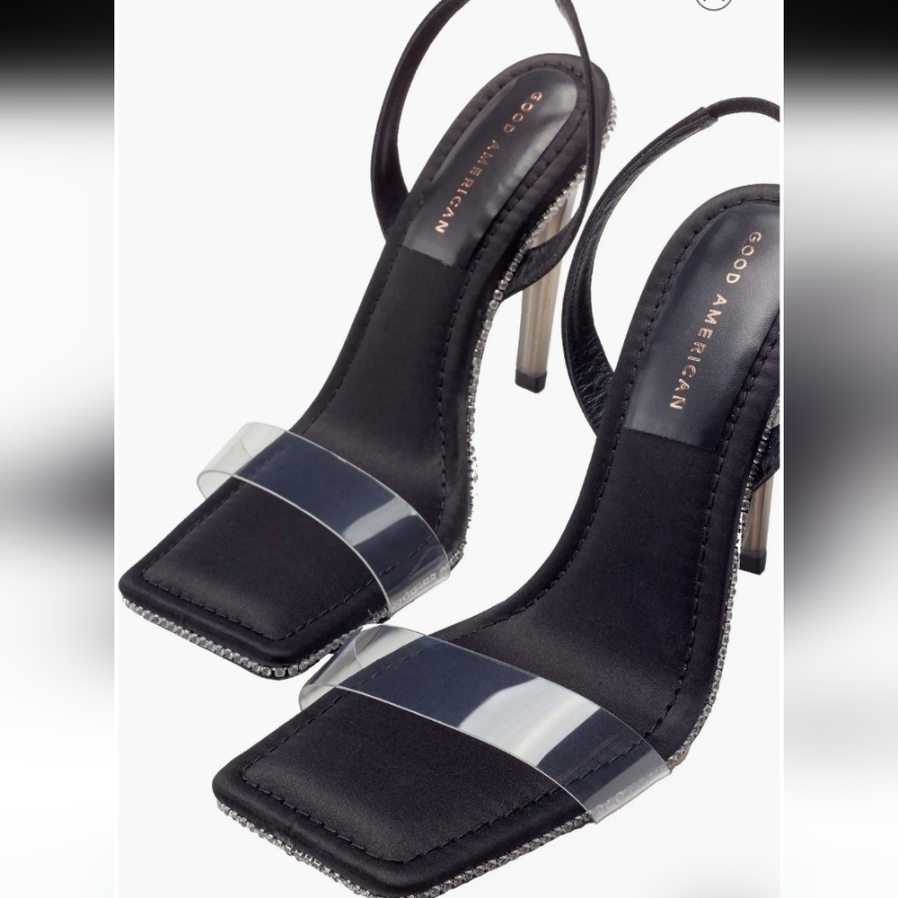 Good American Crystal Crush Lucite® Sandal - Picture 6 of 6
